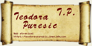 Teodora Purešić vizit kartica